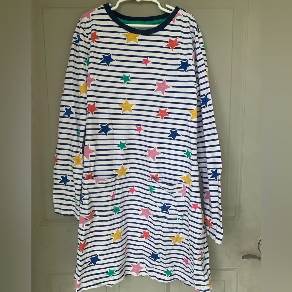 Mini Boden Stars and Striped dress